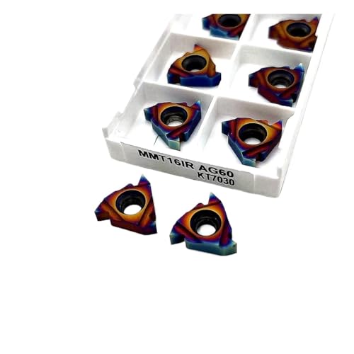 GLBPVPMTMB 10 STÜCKE Schneidwerkzeug MMT16ER 16IR AG60 KT7030 Nano-blau Gewinde Klinge Fräseinsätze von GLBPVPMTMB