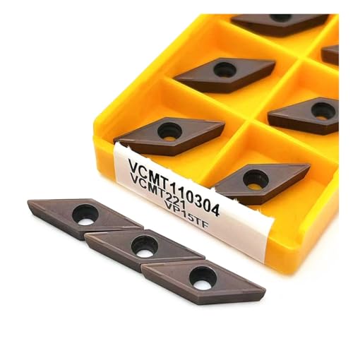 GLBPVPMTMB 10 STÜCKE VCMT110304 VP15TF Hartmetalleinsatz Internes Drehwerkzeug Metalldrehwerkzeug CNC-Dreheinsatz VCMT 110304 Schneidwerkzeug Fräseinsätze(VCMT110304 VP15TF) von GLBPVPMTMB