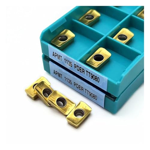 GLBPVPMTMB 10PCS Hartmetalleinsatz APMT1135 TT9080 CNC-Maschine Wendeschneidfräswerkzeug Klinge 10PCS Platte PCD CBN APMT1135 PDER Fräseinsätze von GLBPVPMTMB