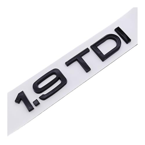 GLBPVPMTMB 2 Stück 3D ABS Auto Logo 1.9 2.0 2.8 3.0 4.2 TDI 3.6 Sticker Trunk Emblem Rear Badge für Audi A3 A4 A5 A6 A7 A8 Q3 Q5 Q7 Q8 Zubehör Autoaufkleber (1.9 TDI Black) von GLBPVPMTMB