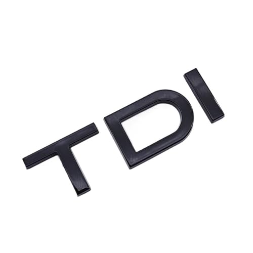 GLBPVPMTMB 2 Stück 3D ABS Auto Logo 1.9 2.0 2.8 3.0 4.2 TDI 3.6 Sticker Trunk Emblem Rear Badge für Audi A3 A4 A5 A6 A7 A8 Q3 Q5 Q7 Q8 Zubehör Autoaufkleber (TDI Schwarz) von GLBPVPMTMB