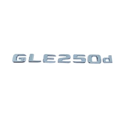 GLBPVPMTMB 2017 Letters Emblem Badge For Mercedes Benz GLE250d GLE300d GLE350d GLE400 GLE450 4Matic Car Styling Trunk Nameplate Sticker Autoaufkleber(GLE250d silver) von GLBPVPMTMB