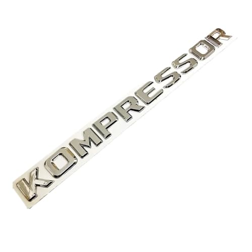 GLBPVPMTMB 2PCS 1X 3D Chrome ABS Kompressor Letters Badge Emblem Rear Boot Sticker for MB CLK SLK SL CLS ML GL A B C E S Class Autoaufkleber von GLBPVPMTMB