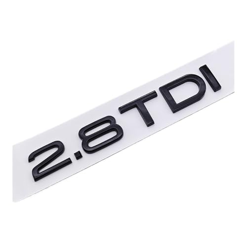 GLBPVPMTMB 3D ABS Car Logo 1.9 2.0 3.0 TDI Emblem 2.8 4.2 3.6 Sticker Fender Trunk Badge For Audi A3 A4 A5 A6 A7 A8 Q3 Q5 Q7 Q8 Accessories Autoaufkleber(2.8 TDI Black) von GLBPVPMTMB