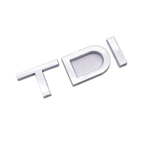GLBPVPMTMB 3D ABS Car Logo 1.9 2.0 3.0 TDI Emblem 2.8 4.2 3.6 Sticker Fender Trunk Badge For Audi A3 A4 A5 A6 A7 A8 Q3 Q5 Q7 Q8 Accessories Autoaufkleber(TDI Chrome) von GLBPVPMTMB