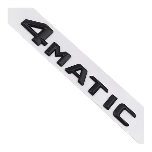 GLBPVPMTMB 3D ABS Car Logo 4MATIC Emblem Letters For Mercedes W203 W204 W205 W206 W176 W177 W246 W212 W213 X156 X253 C E S GLA Accessories Autoaufkleber(Convex Matte Black) von GLBPVPMTMB