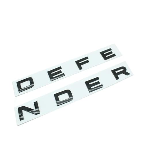 GLBPVPMTMB 3D ABS Logo Letters Sticker Decal Car Trunk Badge Front Hood Bonnet Emblem For Defender Auto Accessories Autoaufkleber(Front Bright Black) von GLBPVPMTMB