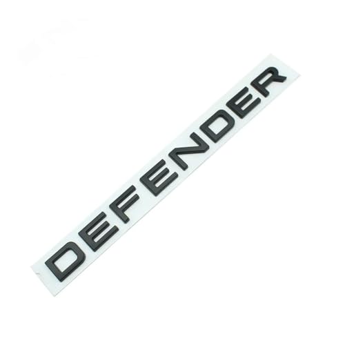 GLBPVPMTMB 3D ABS Logo Letters Sticker Decal Car Trunk Badge Front Hood Bonnet Emblem For Defender Auto Accessories Autoaufkleber(Rear Matte Black) von GLBPVPMTMB
