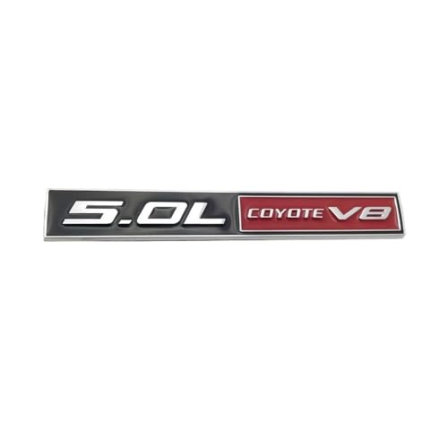 GLBPVPMTMB 5.0L Coyote V8 Logo Emblem Badge Sticker For 5.0 F150 FX4 Car Fender Trunk Rear Bonnet Nameplate Decal Accessories Autoaufkleber(4) von GLBPVPMTMB