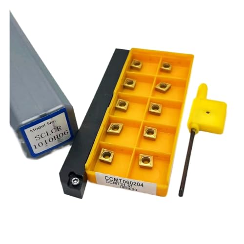 GLBPVPMTMB CCMT060204 Hartmetalleinsatz Schneidwerkzeug CNC-Dreheinsatz SCLCR1212H06 SCLCR1010H06 Interner Drehwerkzeughalter Fräseinsätze(SCLCR10 and UE6020) von GLBPVPMTMB