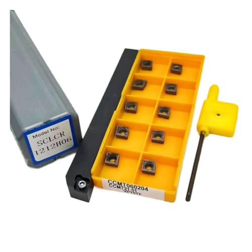 GLBPVPMTMB CCMT060204 Hartmetalleinsatz Schneidwerkzeug CNC-Dreheinsatz SCLCR1212H06 SCLCR1010H06 Interner Drehwerkzeughalter Fräseinsätze(SCLCR12 and VP15TF) von GLBPVPMTMB