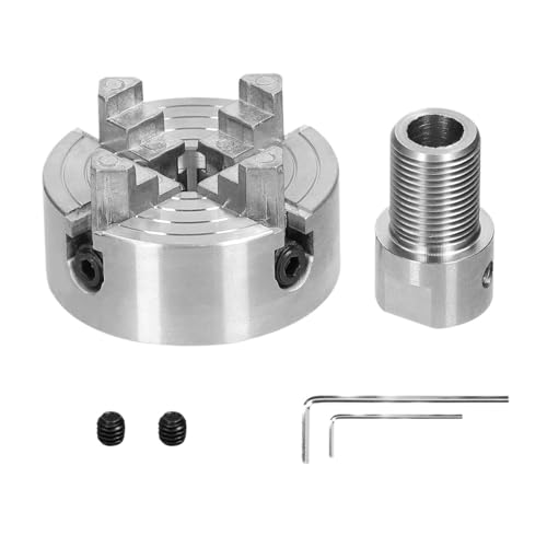 GLBPVPMTMB Drehfutter, 3 Backen/4 Backen, manuelle selbstzentrierende Befestigungsschraube for Schleif-, Fräs- und Drehmaschinen Bohrfutter(4 jaws-8mm) von GLBPVPMTMB