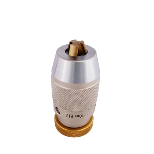 GLBPVPMTMB For B10 B12 B16 B18 B22 Automatische Selbst Straffen Keyless Bohrfutter Adapter Halter Kegel Loch Drehmaschine Fräsmaschine CNC bohren Werkzeug Bohrfutter(B12(1-10mm) Gold) von GLBPVPMTMB