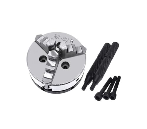 GLBPVPMTMB For K01-50 Drehfutter Drei Backen M14 * 1 Pleuel for K01-50/63/80/100 Selbstzentrierende Mini DIY Metall Holz Drehmaschine Werkzeuge Bohrfutter(K01-80B) von GLBPVPMTMB