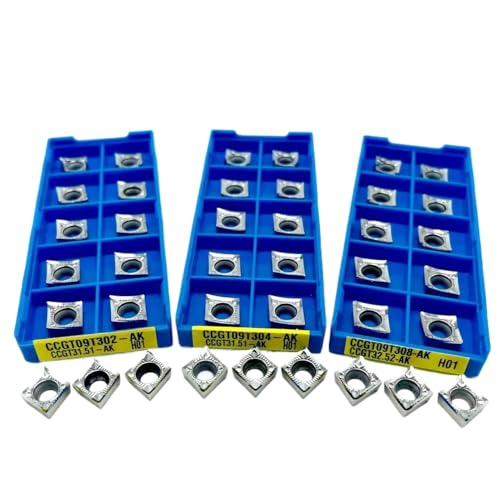 GLBPVPMTMB Hartmetall-Drehwerkzeug CCGT09T3 02 04 08 CCGT09T308 CCGT09T304 CCGT09T302 Einsatz und SCLC-Werkzeugstange for Aluminium/Kupfer/Holz Fräseinsätze(CCGT09T302 AK H01) von GLBPVPMTMB
