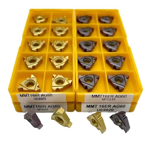 GLBPVPMTMB MMT16ER AG60 MMT16IR AG60 Hartmetallklinge CNC-Drehmaschine Fräser Drehklinge Werkzeugmaschinenaufsatz 16ER 16IR Fräseinsätze(MMT16ER AG60 US735) von GLBPVPMTMB