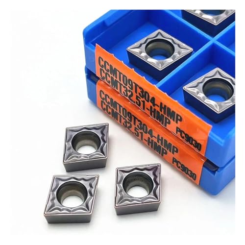 GLBPVPMTMB Maschine werkzeug Einsatz CCMT060204 CCMT09T304 HMP PC9030 NC3020 Interne Drehen Werkzeug Hartmetall Einsatz for Edelstahl Fräseinsätze(CCMT060204 PC9030) von GLBPVPMTMB