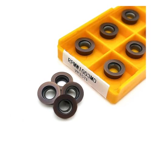 GLBPVPMTMB RPMT10T3 MOE JS VP15TF Externe Hartmetall Klinge Einsatz Drehmaschine Fräsen Cuttinig RPMW1003 MOE CNC Maschine Werkzeuge Fräser 10PCS Fräseinsätze(RPMW1003 VP15TF) von GLBPVPMTMB