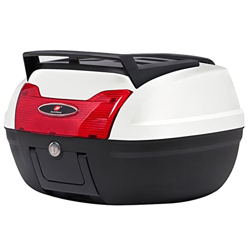 GLDWEY 40L Motorrad Kofferraum Tour Heckbox Topcase Wasserdicht AbschließBar Universal Harthelm GepäCkaufbewahrung mit Montagematerial für Motorrad Moped RüCkseitenkoffer von GLDWEY