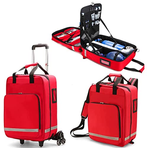 GLDWEY Erste Hilfe Rucksack,Camping Erste Hilfe Kit Trolley EIN Allzweck Erste Hilfe Kit Für Notfälle Zu Hause, Im Auto, Am Arbeitsplatz, Beim Wandern Oder Zum Überleben Notfallkoffer von GLDWEY