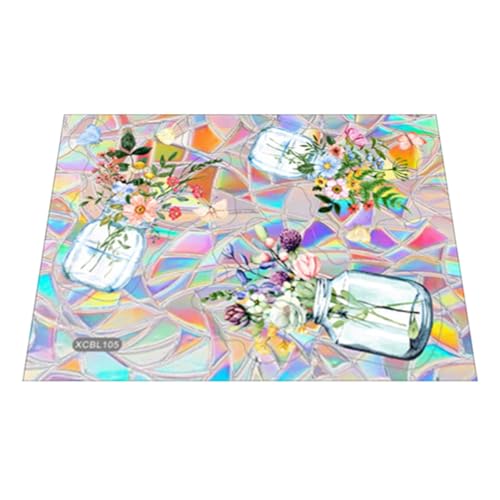 GLEAVI 1 Blatt Fensterfolie Prisma Aufkleber Dekorative Statische Folie für Fenster Kollisions Schutz Wiederverwendbar Designs für Kreative Raumgestaltung GLEAVI 1 Blatt Fensterfolie Prisma Aufkleber Dekorative Statische Folie für Fenster Kollisions Schutz Wiederverwendbar Designs für Kreative Raumgestaltung von GLEAVI