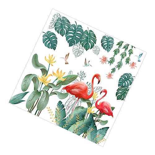 GLEAVI 1 Blatt Selbstklebender Wandaufkleber mit Lebendigem Flamingo Kreative Pflanzen Wanddeko für Kinderzimmer Wohnzimmer und Schlafzimmer Leicht Abnehmbar Rückstände GLEAVI 1 Blatt Selbstklebender Wandaufkleber mit Lebendigem Flamingo Kreative Pflanzen Wanddeko für Kinderzimmer Wohnzimmer und Schlafzimmer Leicht Abnehmbar Rückstände von GLEAVI