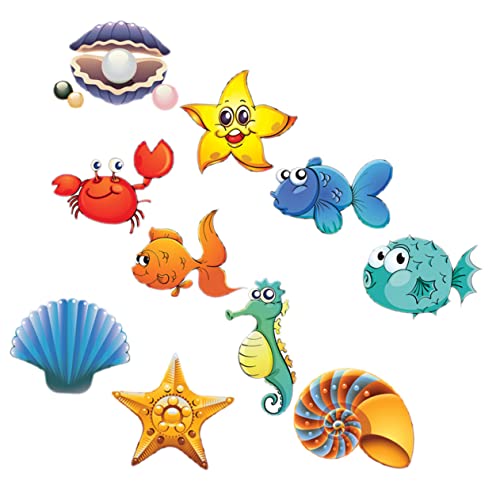 GLEAVI Aufkleber Für Badewanne Mit Meerestieren rutschfeste PVC-bodenfliesen Für Badezimmer Anti-rutsch-Aufkleber Für Badewanne Und Dusche Bodenaufkleber Für Kleinkinder von GLEAVI