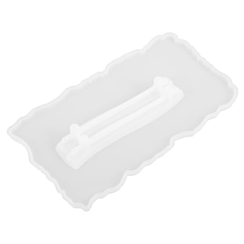 GLEAVI 1 Satz Silikonform für Epoxidharz Tablett mit Griff Diy Obstschalen Gießform für Kreative Bastelprojekte mit Hoher Elastizität und Einfacher Entformung von GLEAVI