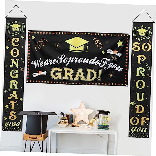 GLEAVI 1 Set 2021 Klasse Von 2021 Couplet Grad Couplet Graduation Couplet Tür Couplet Graduation Banner Graduation Dekorationen Grad Dekorationen Grad Polyester Tuch Schwarz GLEAVI 1 Set 2021 Klasse Von 2021 Couplet Grad Couplet Graduation Couplet Tür Couplet Graduation Banner Graduation Dekorationen Grad Dekorationen Grad Polyester Tuch Schwarz von GLEAVI
