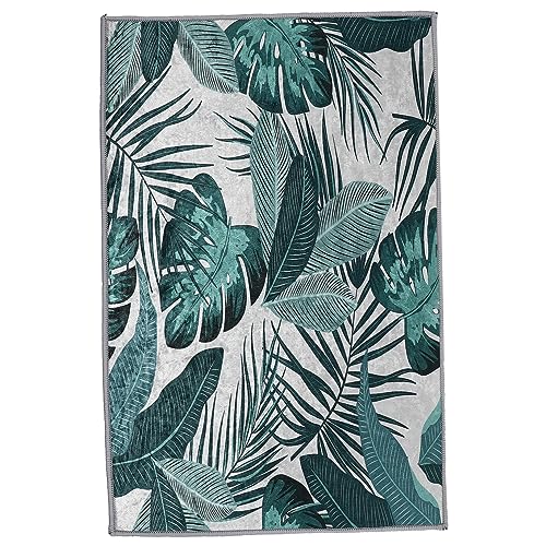 GLEAVI 1 Stück Bananenblatt Teppich Natürlicher Stil Fußmatte für Schlafzimmer Dekorativer Teppich Wasserfarben Langlebiges für und Außenbereich von GLEAVI