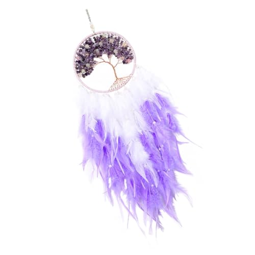 GLEAVI 1 Stück Dream Catcher Hängedekoration aus Heilsteinen Einzigartiger Kristallfänger für Romantische im Schlafzimmer Handgefertigt Wanddeko und zur Hochzeit von GLEAVI