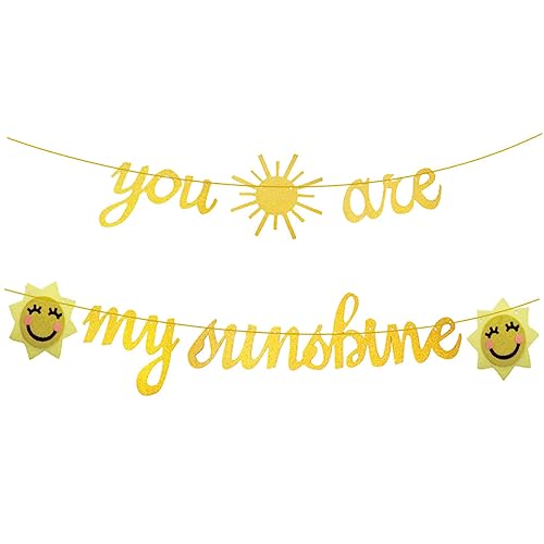 GLEAVI 1 Stück Geburtstag Banner You Are Goldene Hängedekoration für Geburtstag Wimpelkette für Babyparty Kinderzimmer und Foto Backdrop von GLEAVI