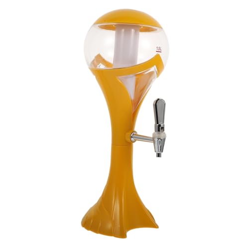 GLEAVI 1 Stück Luminous Icicle Wine Trivider Mehrere Getränke Rotierend Container Bier Für Die Hausbar Großer Getränkespender Getränkeverteiler Party-weinspender Flasche Plastik Gelb von GLEAVI
