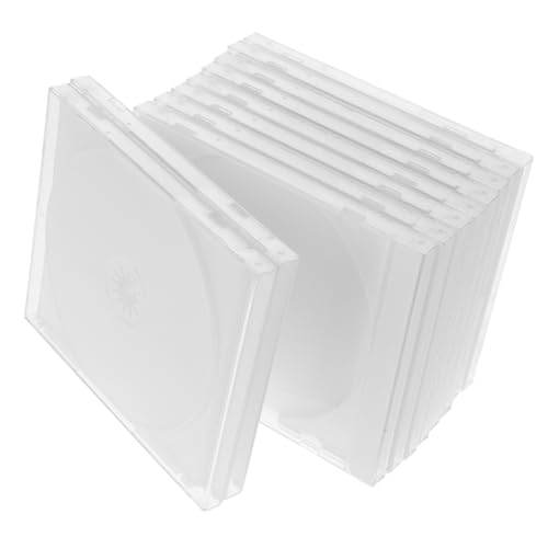 GLEAVI 10 Stück Cd Aufbewahrungsboxen Wiederverwendbare Cd Organizer für DVDs und Transparente Hüllen Aufbewahrung von Disc Sammlungen Leicht und Langlebig von GLEAVI