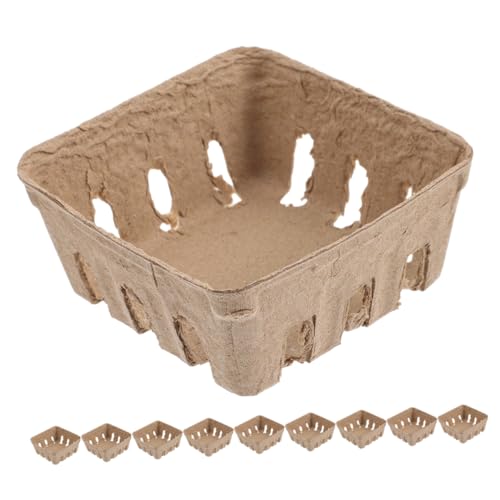 GLEAVI 10 Stück Papier Fruchtkörbe Kunstvolle Snacks Container aus Wellpappe Multifunktionale Obst und Gemüsehalter für Haushalt und Dekoration von GLEAVI