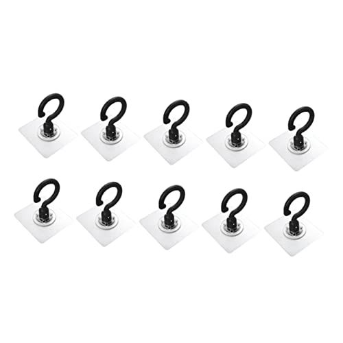 GLEAVI 10 Stück Starke Selbstklebende Deckenhaken Drehbare Mehrzweck Wandhaken Robust für Mäntel Schlüssel Handtücher Schwarz ohne Bohren für Bad Küche Flur GLEAVI 10 Stück Starke Selbstklebende Deckenhaken Drehbare Mehrzweck Wandhaken Robust für Mäntel Schlüssel Handtücher Schwarz ohne Bohren für Bad Küche Flur von GLEAVI