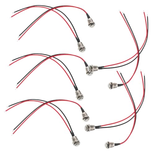 GLEAVI 10 Stück Teiliges Drucktaster Schalter mit Selbstverriegelung und Wasserschutz Vorverdrahtet Robustes Gehäuse Geeignet für Auto Boot und Elektronik Langlebig und Installieren von GLEAVI