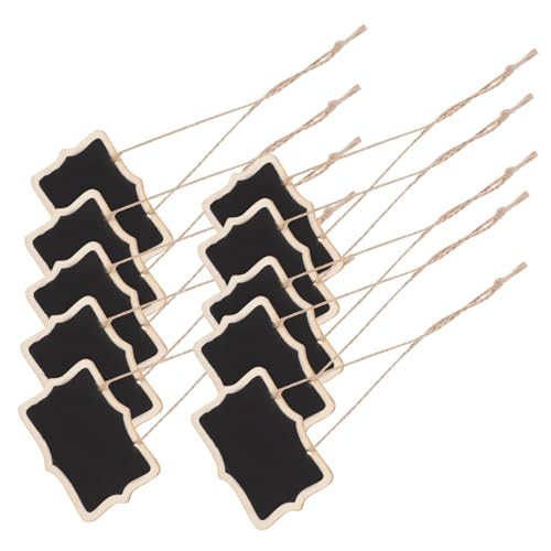 GLEAVI 10 Stück Teiliges Mini Blackboard aus Holz mit Aufhängung Doppelseitige Kreidetafel Beschreibbares Bistro Tafelschild Board für Geschäftsschilder und Öffnungszeiten GLEAVI 10 Stück Teiliges Mini Blackboard aus Holz mit Aufhängung Doppelseitige Kreidetafel Beschreibbares Bistro Tafelschild Board für Geschäftsschilder und Öffnungszeiten von GLEAVI