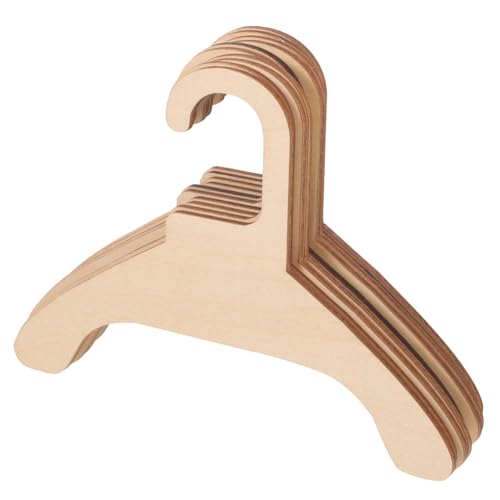 GLEAVI 10 Stück Teiliges aus Massivem Holz Haustierkleiderbügel für Kleine Hunde und Katzen Rutschfestes Design Leicht und Robust für Garderobe Zuhause und Tiergeschäft von GLEAVI