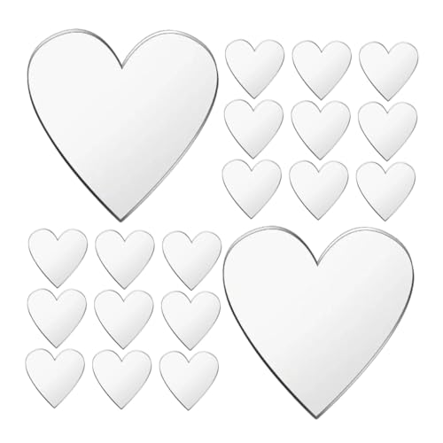 GLEAVI 100 Stück Herz Spiegel Wandaufkleber Herzspiegel Selbstklebend für Wanddekoration Diy Bastelprojekte Romantisches Design Silberfarben GLEAVI 100 Stück Herz Spiegel Wandaufkleber Herzspiegel Selbstklebend für Wanddekoration Diy Bastelprojekte Romantisches Design Silberfarben von GLEAVI