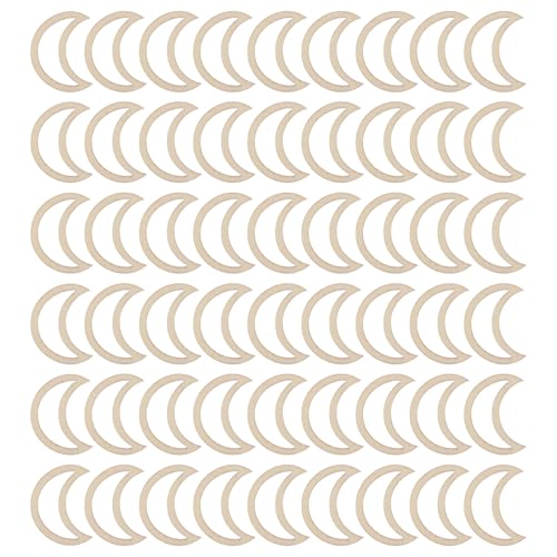 GLEAVI 100 Stück Mondförmige Ausschnitte Aus Holz Hohle Holzhandwerksstücke Unvollendete Mondornamente Für DIY Wandbehang Heimdekoration GLEAVI 100 Stück Mondförmige Ausschnitte Aus Holz Hohle Holzhandwerksstücke Unvollendete Mondornamente Für DIY Wandbehang Heimdekoration von GLEAVI