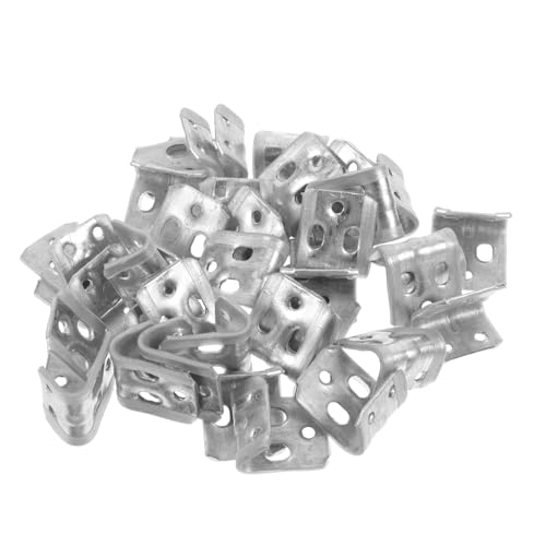 GLEAVI 100 Stück Sofa Hardware Couch Verbinder Für Anbausofas Anbausofas Möbelverbinder Anbausofa Verbinder Abgewinkelte Halterungen Eisen Silber von GLEAVI