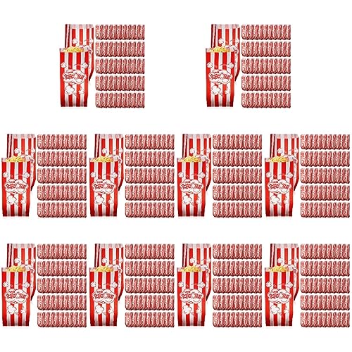 GLEAVI 1000 STK Popcorn-verpackungsbeutel Essensbeutel Zum Mitnehmen Popcorn-zubehör Snack-zubehör Filmabend-Snack-tabletts Popcorntüten Lose Popcorn-geschenktüte Papier Jahrgang Sandwich von GLEAVI