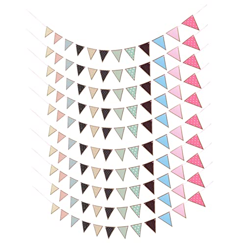 GLEAVI 10Stücke Teiliges Bunten Wimpel Dekorative Dreiecksfahnen für Partys Hochzeiten und Klassenzimmer Dekorationen Langlebig für Festliche Anlässe GLEAVI 10Stücke Teiliges Bunten Wimpel Dekorative Dreiecksfahnen für Partys Hochzeiten und Klassenzimmer Dekorationen Langlebig für Festliche Anlässe von GLEAVI