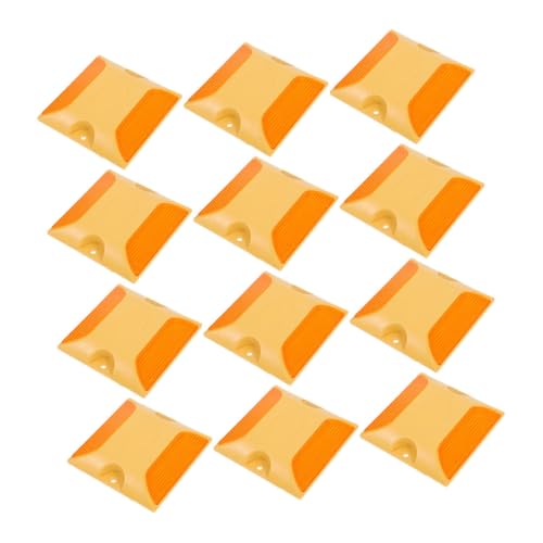 GLEAVI 12 Stück Teiliges Straßenreflektoren aus Abs Druckbeständige Gelbe Reflektierende Fahrbahnmarkierungen für Einfahrten Gehwege und Straßen Hohe Sichtbarkeit bei Dunkelheit zur GLEAVI 12 Stück Teiliges Straßenreflektoren aus Abs Druckbeständige Gelbe Reflektierende Fahrbahnmarkierungen für Einfahrten Gehwege und Straßen Hohe Sichtbarkeit bei Dunkelheit zur von GLEAVI