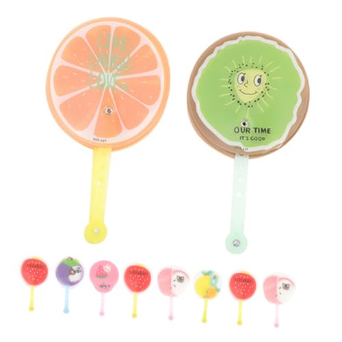 GLEAVI 15 Stück Obst Fächer Cartoon-fans Für Den Sommer Sommerlicher Cooler Fan Obst-handfächer Handheld-cartoon-fan Handfächer Stoff Kleine Handfächer Faltbar Asiatischer Fan Plastik von GLEAVI