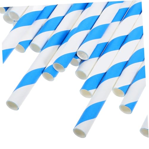 GLEAVI 150 Stck. Baumwollzuckerpapier Sticks Gestreift für Gewerbliche Automatische Maschinen Farbenfrohe Langlebige Zubehörstäbe für Geburtstage Hochzeiten Partys von GLEAVI