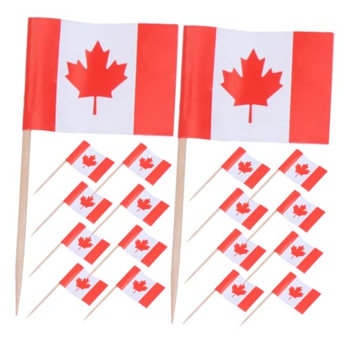 GLEAVI 150 Stück Zahnstocher Mit Kanada Flagge Doppelseitige Mini Cupcake Topper Mit Kanada Flagge – Lebensmittelspieße Für Vorspeisen Käsemarker Obstspieße GLEAVI 150 Stück Zahnstocher Mit Kanada Flagge Doppelseitige Mini Cupcake Topper Mit Kanada Flagge – Lebensmittelspieße Für Vorspeisen Käsemarker Obstspieße von GLEAVI