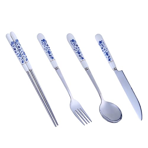 GLEAVI 1Satz Besteckset aus Porzellan Teiliges mit Löffel Messer und Essstäbchen Geschirr für Zuhause Restaurant und Feiern Hochwertiges Design Spülmaschinenfest GLEAVI 1Satz Besteckset aus Porzellan Teiliges mit Löffel Messer und Essstäbchen Geschirr für Zuhause Restaurant und Feiern Hochwertiges Design Spülmaschinenfest von GLEAVI