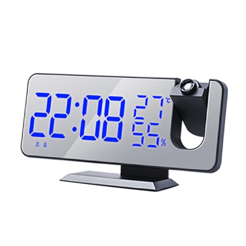 GLEAVI 1Satz Digitaler Projektionswecker mit Hygrometer und Fm Radio LED Uhr mit Temperaturanzeige Drehbare Projektion Alarmfunktion und Einfache Bedienung für Schlafzimmer GLEAVI 1Satz Digitaler Projektionswecker mit Hygrometer und Fm Radio LED Uhr mit Temperaturanzeige Drehbare Projektion Alarmfunktion und Einfache Bedienung für Schlafzimmer von GLEAVI